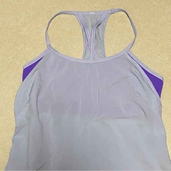 Lululemon 2 in 1 Tank top lavender purple Size 8 - Picture 3 of 8